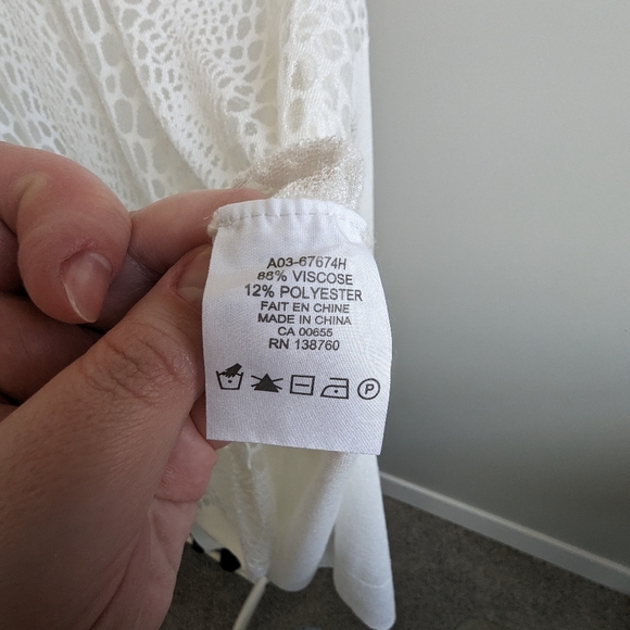 sheer snakeskin v neck sweater - Picture 3 of 3